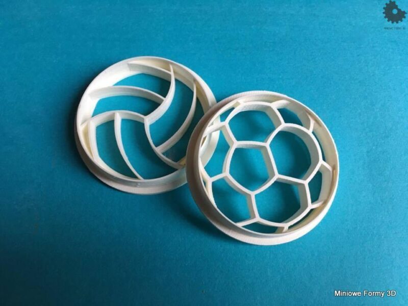 Miniowe Formy 3D - Twee ballen - volleybal en voetbal 5cm