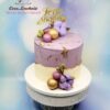 Cake Drum h:1cm Wit Ø20cm Rond Aleksander Print - Afbeelding 2