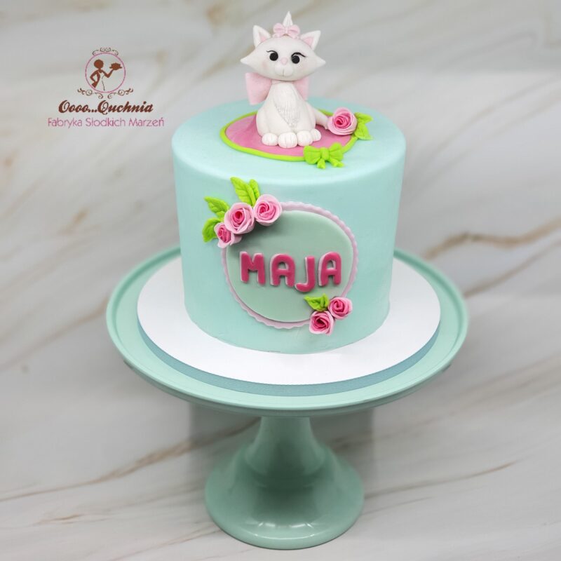 Cake Drum h:1cm  Wit Ø30cm Rond Aleksander Print - Afbeelding 3