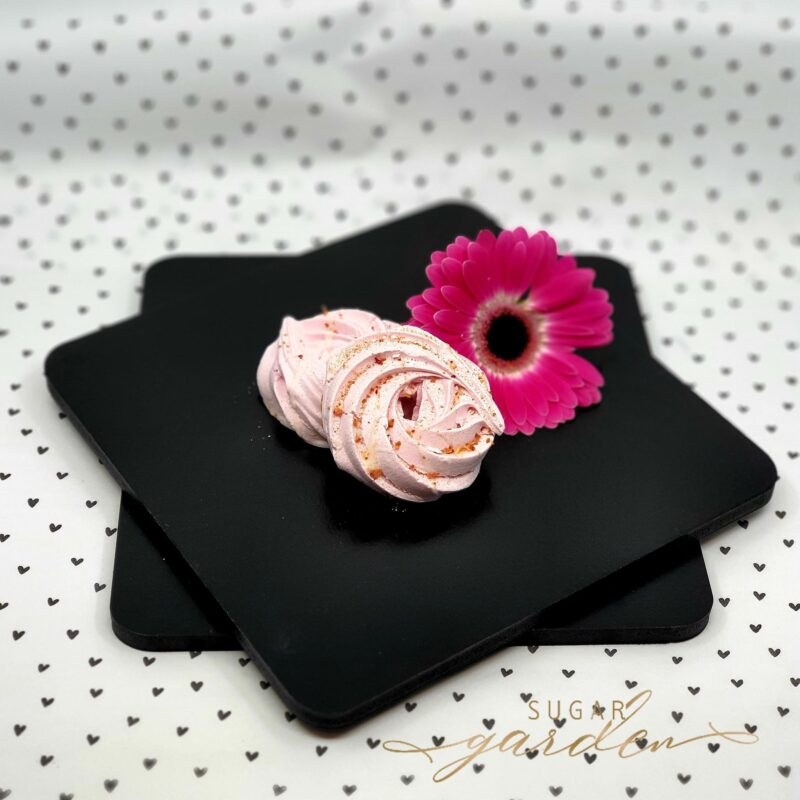 Cake Drum h:1cm Zwart 25x25 Rechthoek Aleksander Print - Afbeelding 2