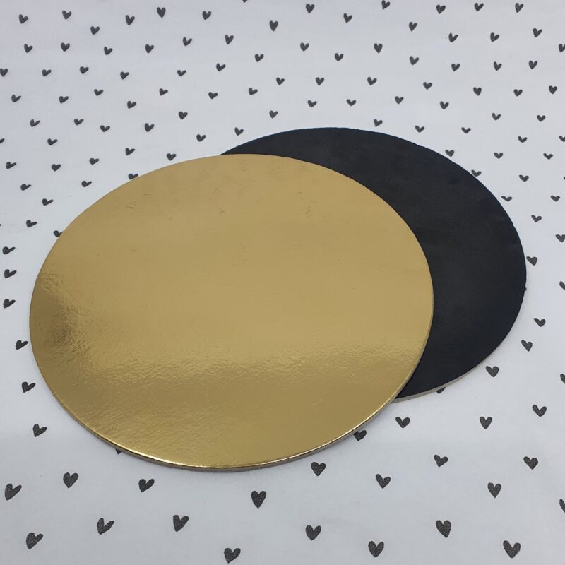 Taart board 18cm goud-zwart 1st - h3mm Aleksander Print