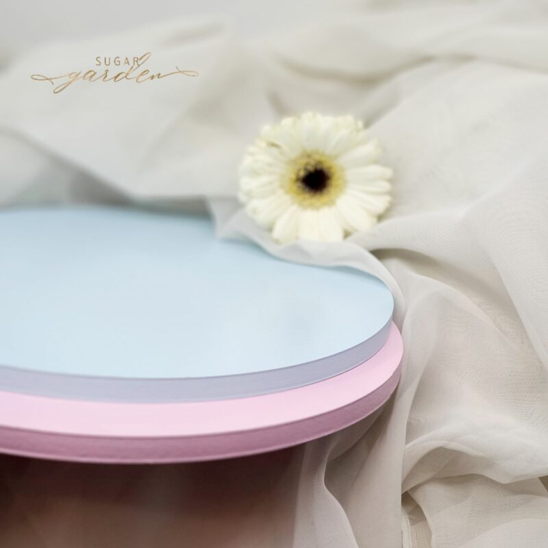 Cake Drum h:1cm Baby Pink Ø25cm Rond Aleksander Print - Afbeelding 2