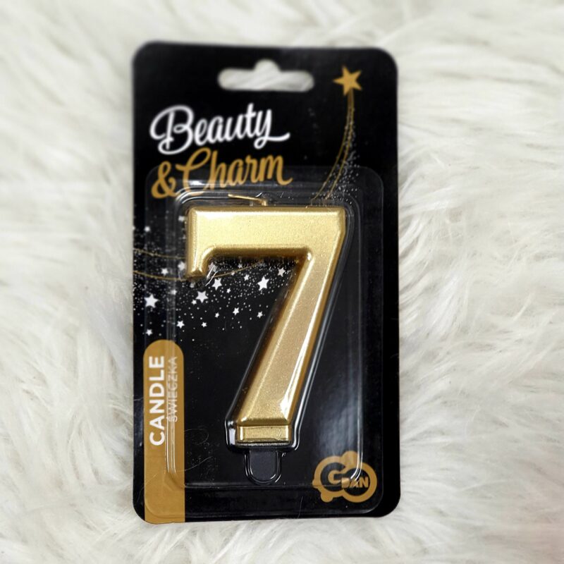 Cijfers Kaarsen Goud Metallic 7