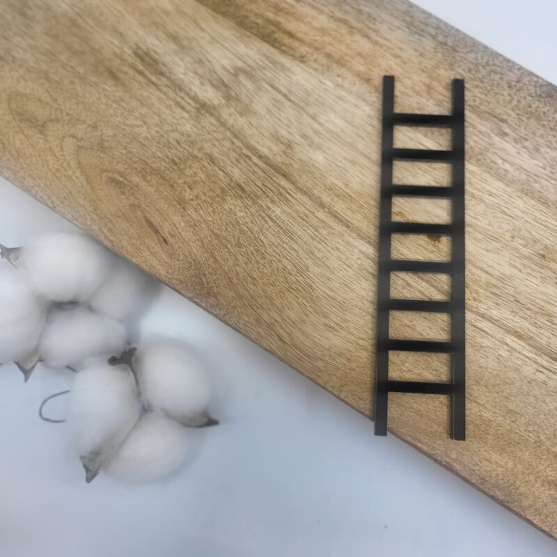 Miniowe Formy 3D Taartdecoratie Ladder Zwart 14x3.2cm