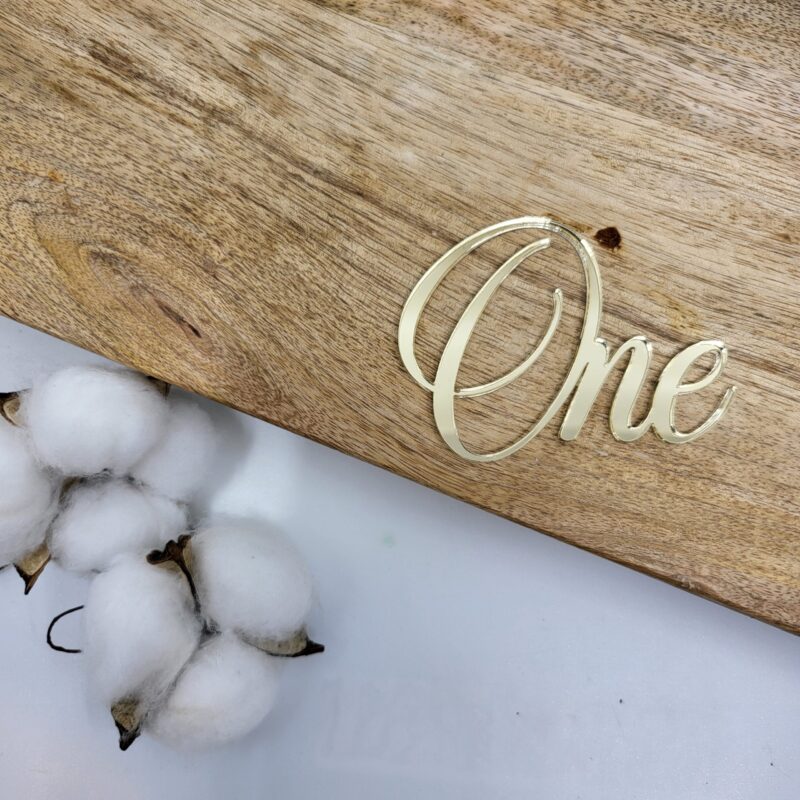 Miniowe Formy 3D Taartdecoratie "One" 8x5.9cm Goud
