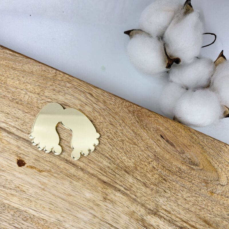 Miniowe Formy 3D Taartdecoratie "classic feet" 5x4.2cm Goud
