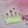Miniowe Formy 3D - Decor aan de zijkant van de taart Fancy Crown Goud 10 x 7,2 cm
