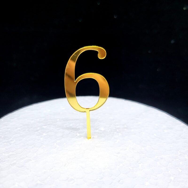 Cake - cupcake - topper klein goud 6