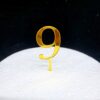 Cake - cupcake - topper klein goud 9