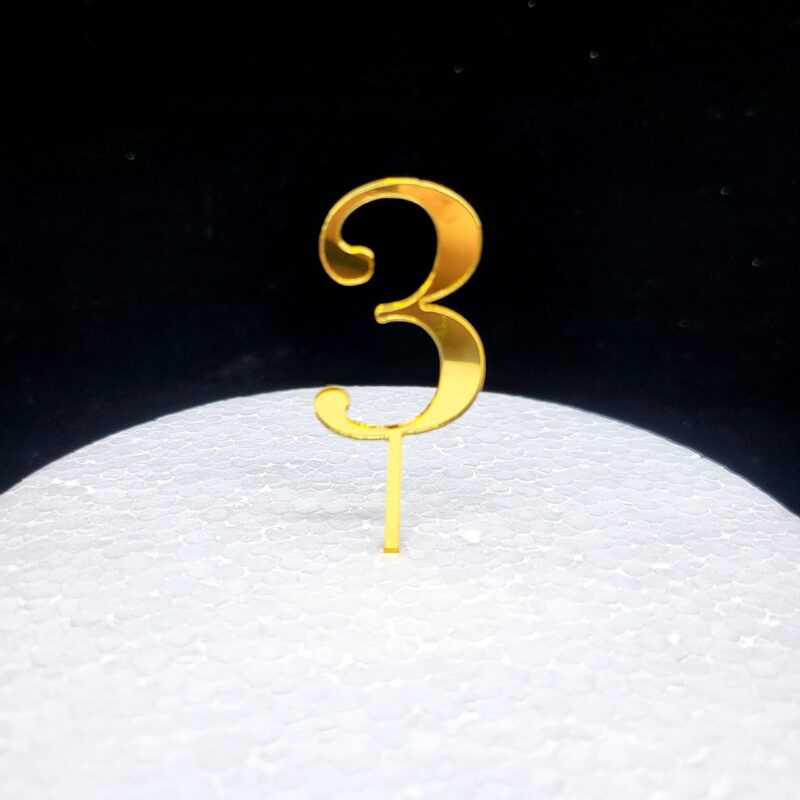 Cake - cupcake - topper klein goud 3