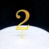 Cake - cupcake - topper klein goud 2