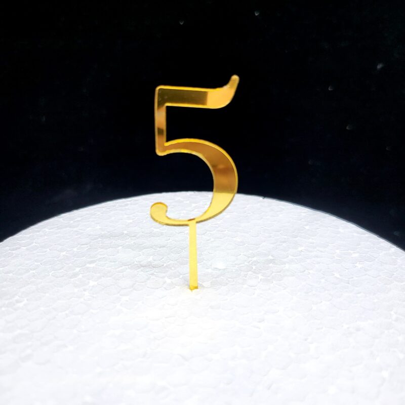 Cake - cupcake - topper klein goud 5