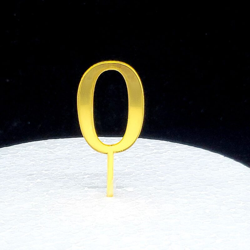 Cake - cupcake - topper klein goud 0