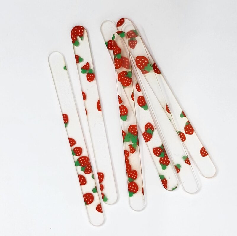 Transparant  Acryl Ijsstokjes met watermeloen set 10 stuks - Afbeelding 4