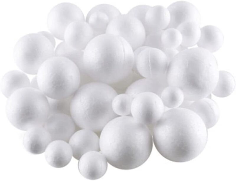 Styropol ball - Piepschuim-Mix 4 maten 20st. /1set