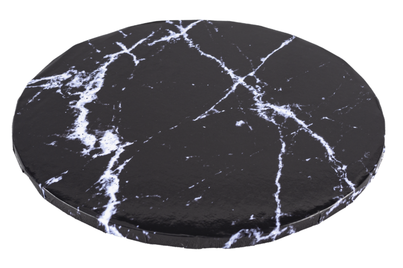 Ronde cake drum Marmeren Donker Ø 25 cm, h 1 cm - PC Julita