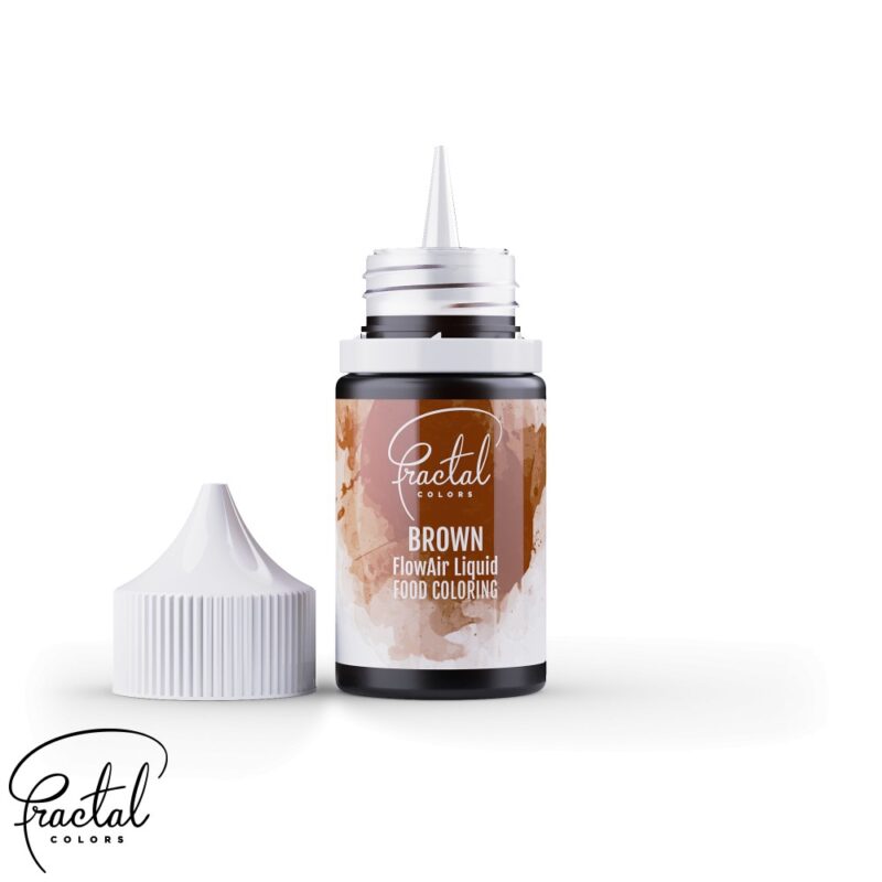 Fractal - Airbrush FlowAir Liquid Food Coloring - Brown - 30g - Afbeelding 2