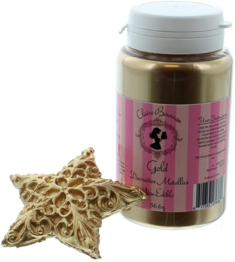 Gold Decorative Metallic Lustre Dust 56.6g by Claire Bowman