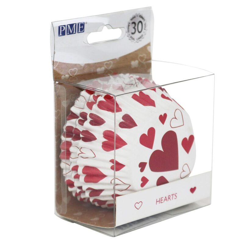 PME Foil Lined Baking Cups Heart pk/30