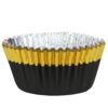 PME Foil Baking cups Black with Gold trim pk/30 - Afbeelding 2