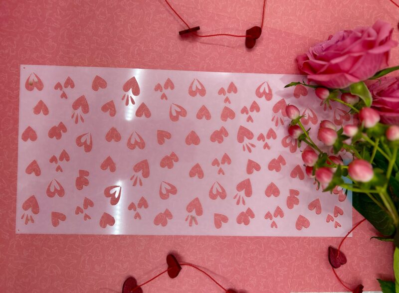 Sugar Garden - Sjabloon Hearts 29,7x14,7cm