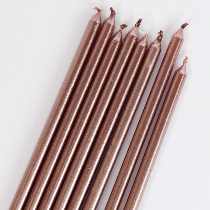 PME Extra Tall Candles Rose Gold 18cm pk/16 - Afbeelding 2