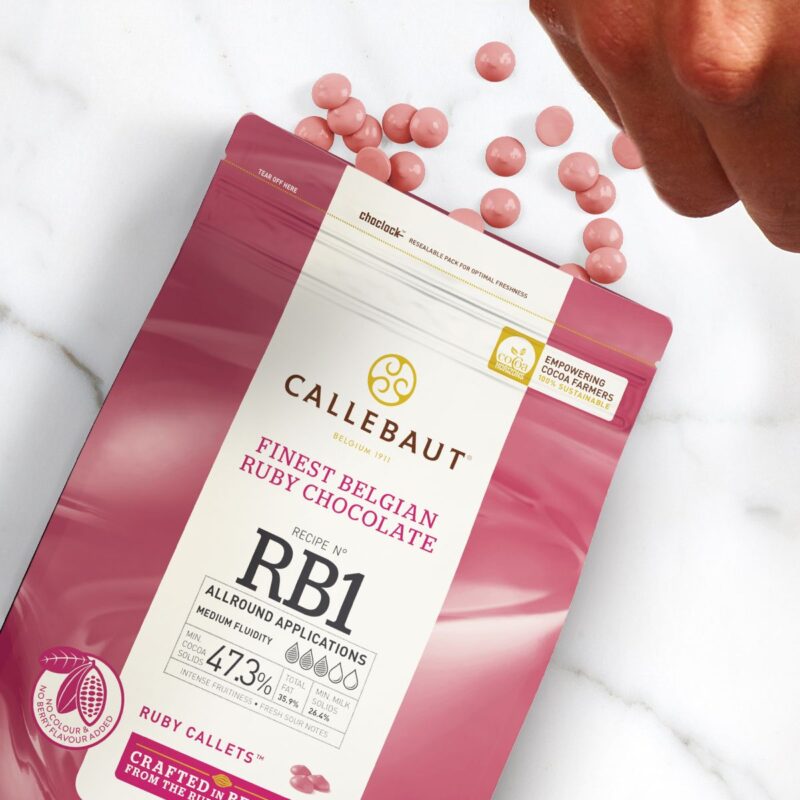 Callebaut Chocolade Callets -Ruby- 400g - Afbeelding 2
