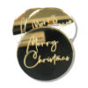 Gegraveerde gouden decors - Merry Christmas - set/3 st. Miniowe Formy
