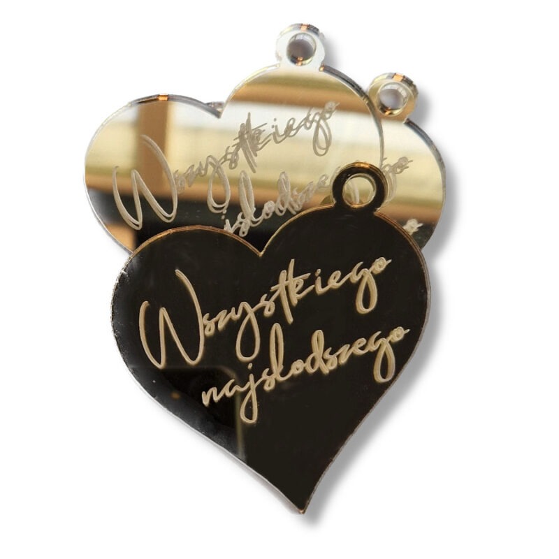 Gegraveerde gouden decors - Wszystkiego najslodszego - set/3 st. Miniowe Formy