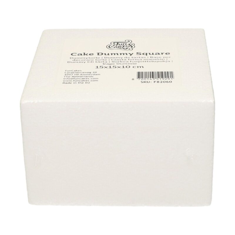 Taart Dummy Vierkant 15x15x10cm