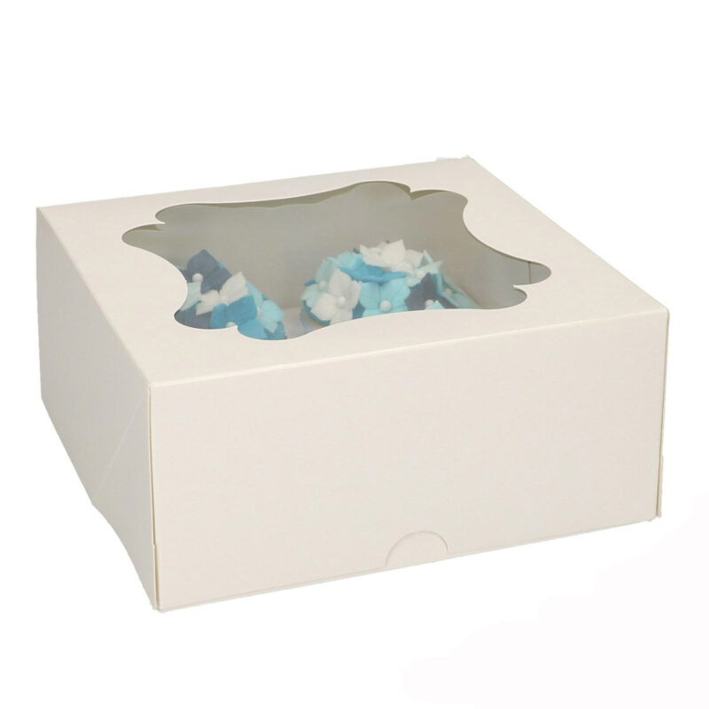 FunCakes Cupcake Doos 4 - wit met venster