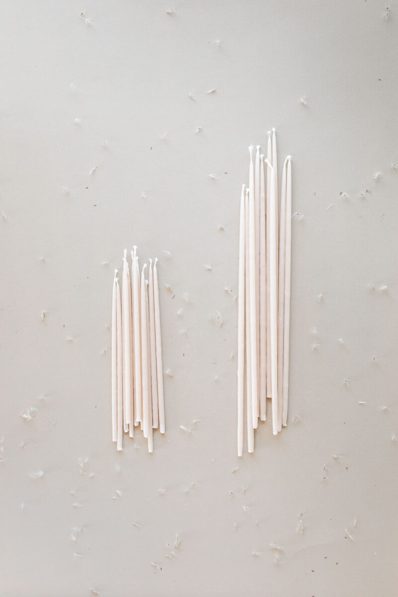 Natuurlijke Bijenwas Kaarsen - Wit - 12 stuks - Kalamu 15cm standard - Afbeelding 2