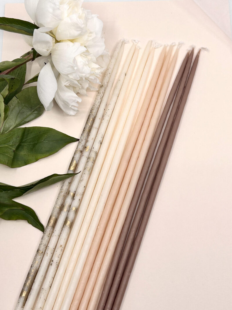 Natuurlijke Bijenwas Kaarsen -MAXI GOLD - 12 stuks - Kalamu 25cm
