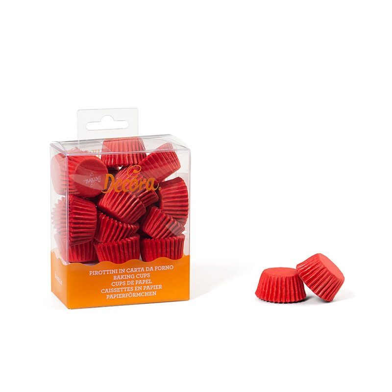 Mini baking cups Decora Rood 32 x 22 mm 200st.