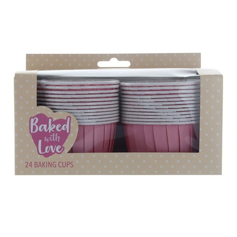 Baking cups - Licht Roze - 24st - Baked with Love