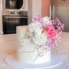 Miniowe Formy 3D Lineair taartdecor gezichtsprofiel van de vrouw 13x9.8cm goud - Afbeelding 2