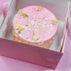 Doos met venster licht rose - baby pink - 20x20x15cm - Afbeelding 3