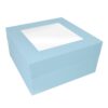 Doos met venster licht blauw - baby blue - 30x30x15cm