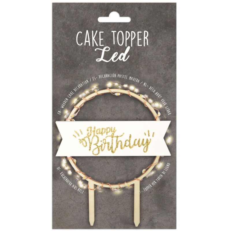 Scrapcooking Cake Topper Led Happy Birthday