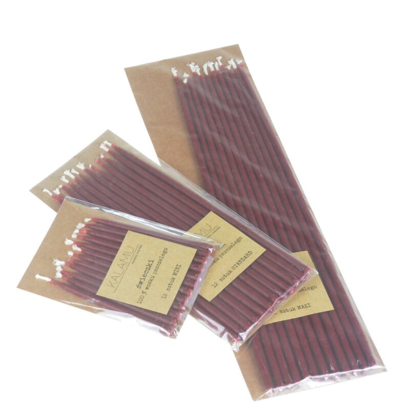Natuurlijke Bijenwas Kaarsen - Claret - 12 stuks - Kalamu - Afbeelding 2