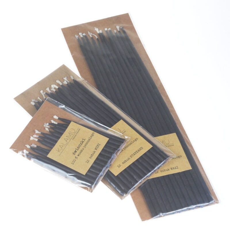 Natuurlijke Bijenwas Kaarsen - Black - 12 stuks - Kalamu - Afbeelding 2