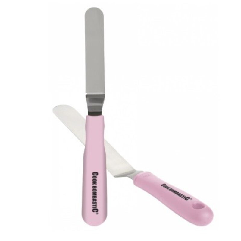 Gebogen Spatel roze 33.5cm CookBombastic