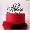 Cake topper "Miłość"  12x8cm Gold  Miniowe Formy 3D - Afbeelding 3