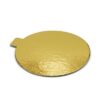 Monoportie, taart planken goud 1kant, Ø 10cm set/5st