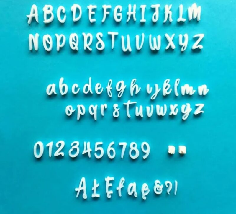 Miniowe Formy 3D- Alfabet Sweet