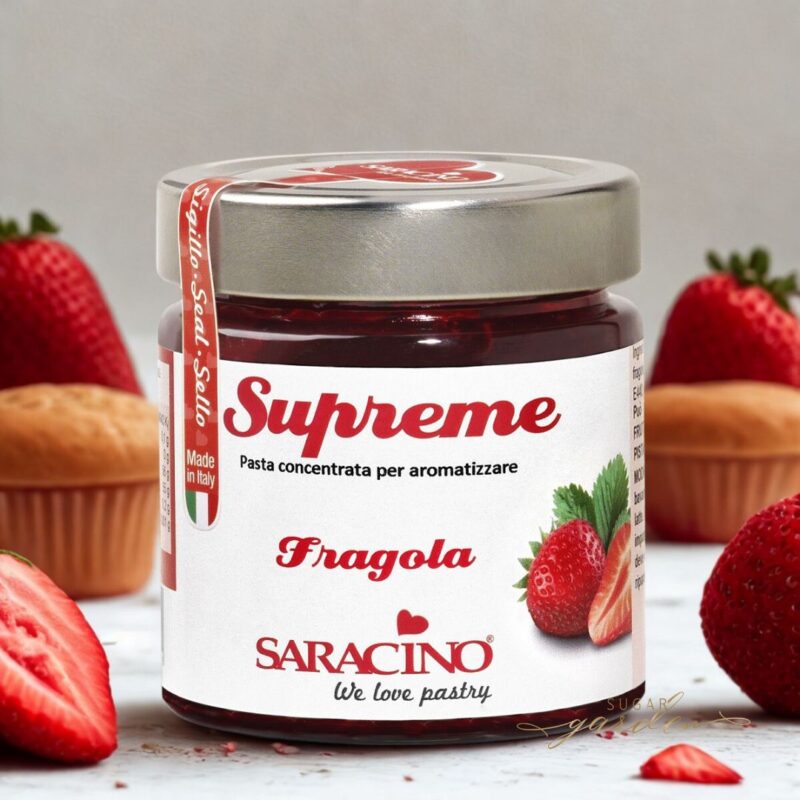 ardbeien smaakpasta saracino 200g