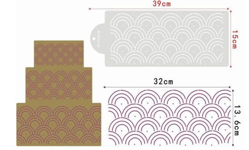 Sjabloon regenboog 32x13,6cm - Afbeelding 2
