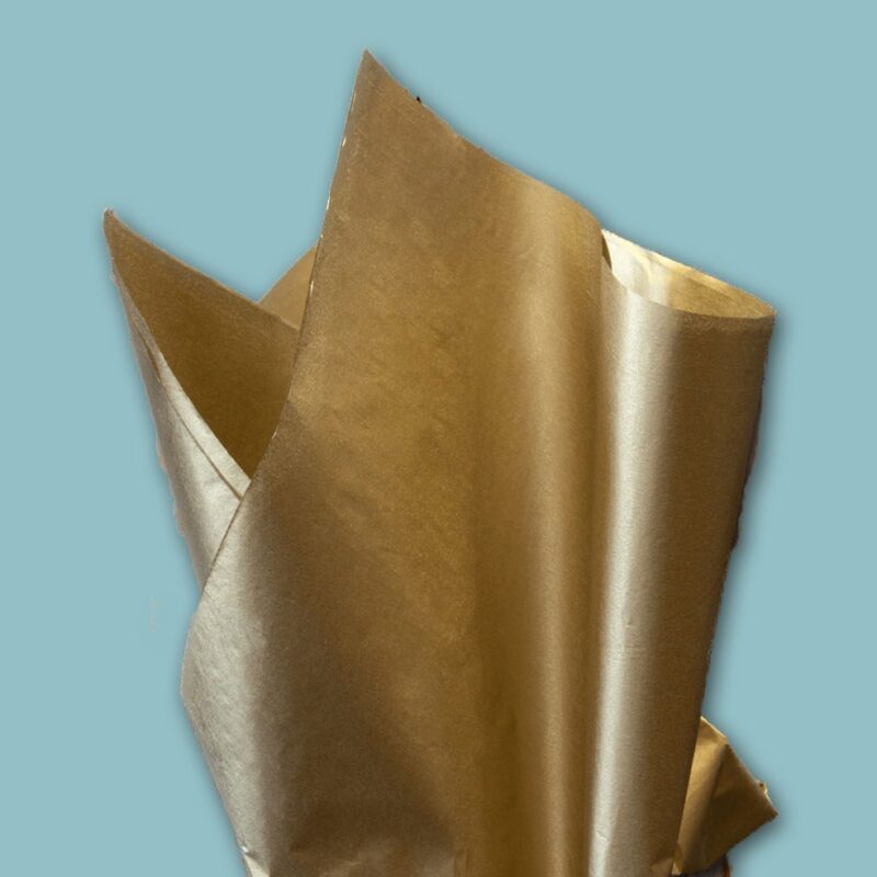 Vloeipapier 36x50cm, Dubbelzijdig Goud 10vel