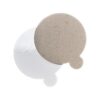 Monoportie, taart planken wit 1kant, Ø 10cm set/5st