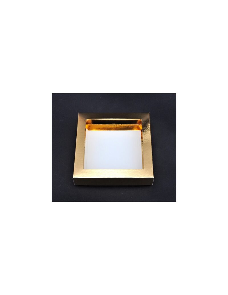 Peperkoekdoosje met venster Goud - set 5st - 12x12x3 cm